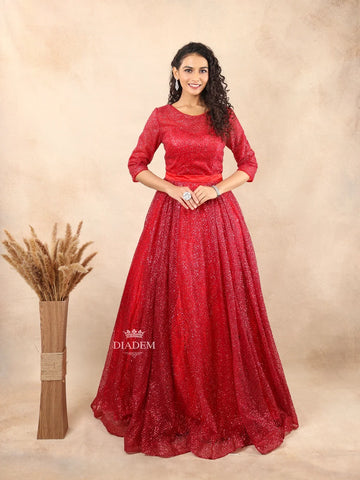 Red Gown | Buy Beautiful Red Colour Gowns for Women Online in India – Diadem