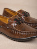 Dark Brown Casual Loafers for Boys - Diadem