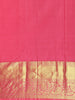 Baby Pink Butta Woven Design Pure Kanchipuram Silk Saree with Zari Woven Border