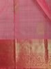 Baby Pink Butta Woven Design Pure Kanchipuram Silk Saree with Zari Woven Border