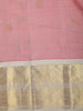 Baby Pink Butta Zari Woven Design Pure Kanchipuram Silk Saree with Contrast Zari Border