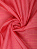 Baby Pink Checked Zari Woven Design Pure Kanchipuram Silk Saree with Solid Border