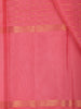 Baby Pink Checked Zari Woven Design Pure Kanchipuram Silk Saree with Solid Border