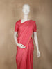 Baby Pink Checked Zari Woven Design Pure Kanchipuram Silk Saree with Solid Border