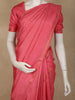 Baby Pink Checked Zari Woven Design Pure Kanchipuram Silk Saree with Solid Border