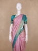 Baby Pink Floral Butta Design Pure Kanchipuram Silk Saree