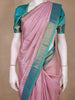 Baby Pink Floral Butta Design Pure Kanchipuram Silk Saree
