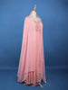Baby Pink Floral Designed Georgette Palazzo Suit - Diadem