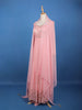 Baby Pink Floral Designed Georgette Palazzo Suit - Diadem