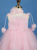 Baby Pink Floral Embellishment Design Net Frock