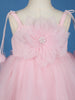 Baby Pink Floral Embellishment Design Net Frock