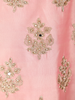 Baby Pink Floral Embroidered Banarasi Silk Lehenga with Dupatta