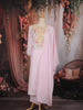 Baby Pink Floral Embroidered Cotton Salwar Suit with Dupatta