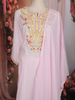 Baby Pink Floral Embroidered Cotton Salwar Suit with Dupatta
