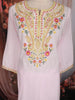 Baby Pink Floral Embroidered Cotton Salwar Suit with Dupatta