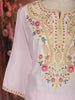 Baby Pink Floral Embroidered Cotton Salwar Suit with Dupatta