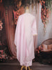 Baby Pink Floral Embroidered Cotton Salwar Suit with Dupatta