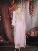 Baby Pink Floral Embroidered Cotton Salwar Suit with Dupatta