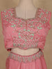 Baby Pink Floral Embroidered Design Georgette Skirt Top with Dupatta