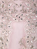 Baby Pink Floral Embroidered Design Net Ball Gown