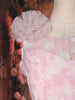 Baby Pink Floral Embroidered Design Net Gown with Ruffle Dupatta