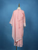 Baby Pink Floral Embroidered Georgette Kids Palazzo Suit