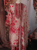 Baby Pink Floral Printed Design Synthetic Straight Cut Salwar Suit with Dupatta