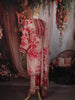 Baby Pink Floral Printed Design Synthetic Straight Cut Salwar Suit with Dupatta