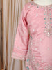 Baby Pink Floral Thread and Sequins Embroidered Design Tissue Silk Kids Palazzo Suit