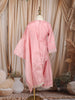 Baby Pink Floral Thread and Sequins Embroidered Design Tissue Silk Kids Palazzo Suit