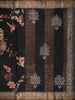 Classic Black Floral Printed Design Pure Tussar Fancy Saree with Designer Border