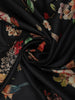 Classic Black Floral Printed Design Pure Tussar Fancy Saree with Designer Border