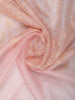 Baby Pink Floral Vine Embroidered Design Chiffon Fancy Saree with Scalloped Border