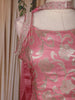 Baby Pink Floral Woven Design Silk Palazzo Suit with Dupatta