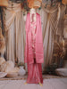 Baby Pink Floral Woven Design Silk Palazzo Suit with Dupatta