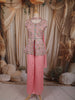 Baby Pink Floral Zari Embroidered Design Georgette Palazzo Suit with Dupatta