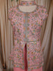 Baby Pink Floral Zari Embroidered Design Georgette Palazzo Suit with Dupatta