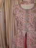 Baby Pink Floral Zari Embroidered Design Georgette Palazzo Suit with Dupatta