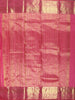 Baby Pink Geometric Zari Woven Design Pure Kanchipuram Silk Bridal Saree with Matching Floral Zari Border