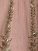 Baby Pink Heavy Embroidered Design Raw Silk Bridal Lehenga