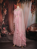 Baby Pink Heavy Sequins and Beads Embroidered Design Mermaid Net Lehenga With Dupatta