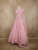 Baby Pink Heavy Sequins and Beads Embroidered Design Net Lehenga With Dupatta