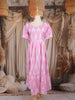 Baby Pink Ikat Printed Design Cotton Kurti