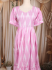 Baby Pink Ikat Printed Design Cotton Kurti