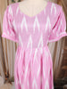 Baby Pink Ikat Printed Design Cotton Kurti