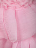 Baby Pink Layered Ruffle Design Crushed Kids Frock with Floral Bodice
