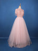 Baby Pink Pearl And Beads Embellished Net Gown