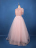 Baby Pink Pearl And Beads Embellished Net Gown