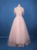Baby Pink Pearl And Beads Embellished Net Gown