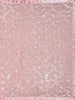 Baby Pink Sequin Embroidered Design Georgette Saree